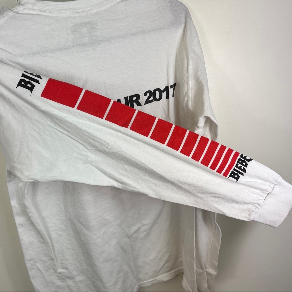 Justin Bieber 2017 Purpose Stadium Tour Longsleeve Tshirt Pop Hip Hop Fits Sz M - Picture 11 of 11